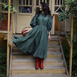 Elegant Green Women's Dress